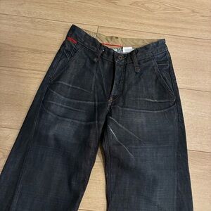 NEW Rogan Men’s Denim Dark Wash Button Fly Funnel Jean Size 28x34